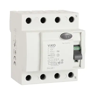 VİKO 4x40A 300mA Kaçak Akım Koruma Rölesi - 1