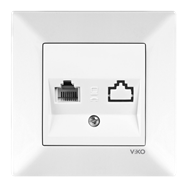 Viko Meridian Tekli Data Prizi - Beyaz (RJ45 CAT6) (Çerçeve Hariç) 90967078 - 1