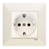 Viko Meridian Topraklı Priz - Beyaz (Çerçeve Hariç) 90967008 - 1