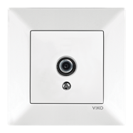 Viko Meridian Uydu Prizi F Konnektörlü Sonlu - Beyaz (Çerçeve Hariç) 90967009 - 1